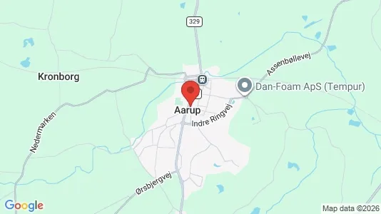 Erhvervslejemål til leje i Aarup - kort over placeringen