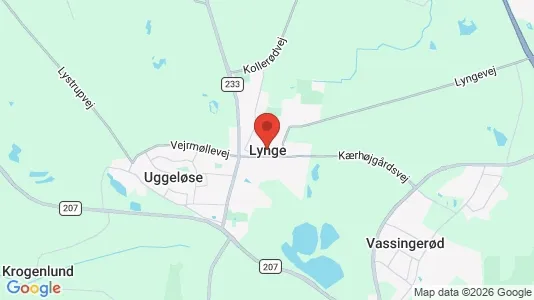 Erhvervslejemål til leje i Lynge - kort over placeringen