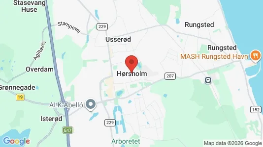 Erhvervslejemål til leje i Hørsholm - kort over placeringen