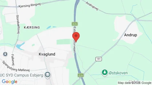 Erhvervslejemål til leje i Esbjerg Ø - kort over placeringen