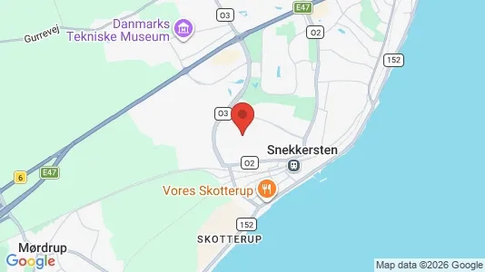 Erhvervslejemål til leje i Snekkersten - kort over placeringen