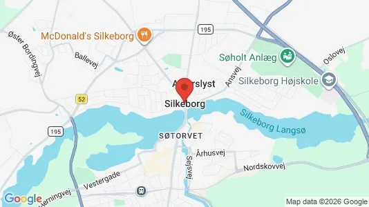 Erhvervslejemål til leje i Silkeborg - kort over placeringen