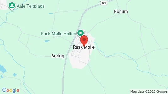 Erhvervslejemål til leje i Rask Mølle - kort over placeringen