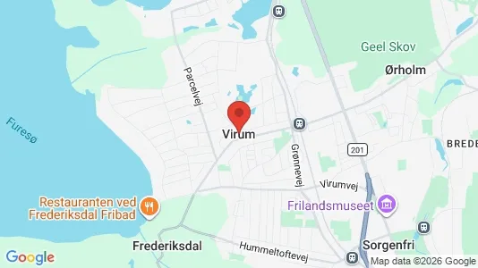 Erhvervslejemål til leje i Virum - kort over placeringen
