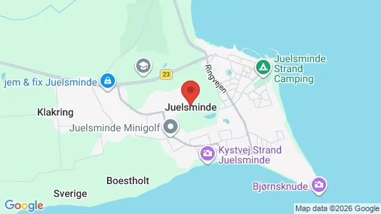 Erhvervslejemål til leje i Juelsminde - kort over placeringen