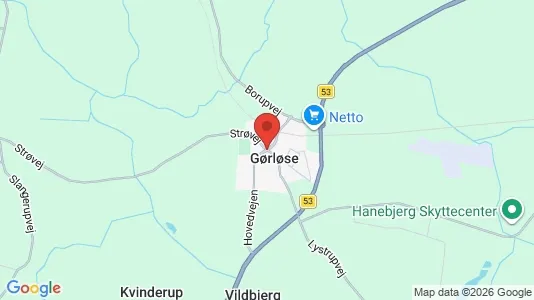 Erhvervslejemål til leje i Gørløse - kort over placeringen