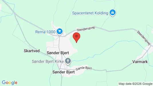 Erhvervslejemål til leje i Bjert - kort over placeringen