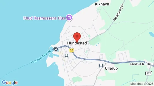 Erhvervslejemål til leje i Hundested - kort over placeringen