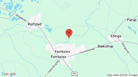 Erhvervslejemål til leje i Ferritslev Fyn - kort over placeringen