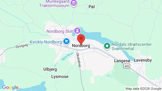 Erhvervslejemål til leje i Nordborg - kort over placeringen