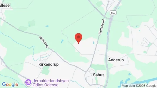 Erhvervslejemål til leje i Odense N - kort over placeringen