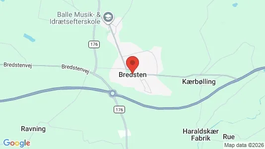 Erhvervslejemål til leje i Bredsten - kort over placeringen