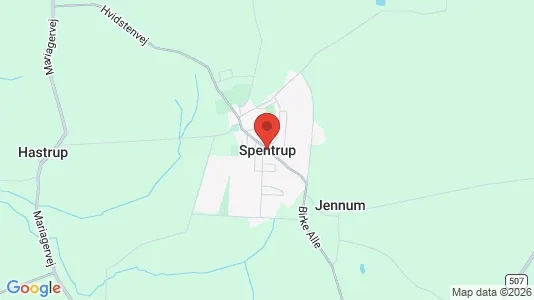 Erhvervslejemål til leje i Spentrup - kort over placeringen