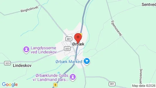 Erhvervslejemål til leje i Ørbæk - kort over placeringen