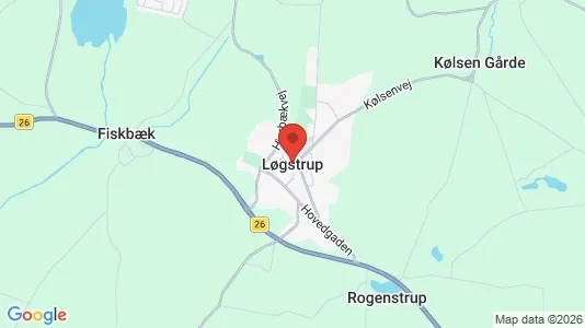 Erhvervslejemål til leje i Løgstrup - kort over placeringen