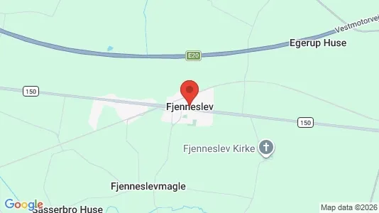 Erhvervslejemål til leje i Fjenneslev - kort over placeringen