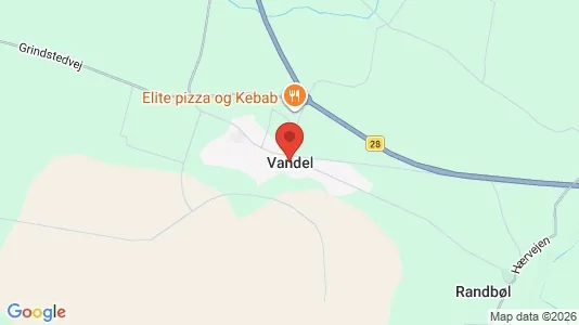 Erhvervslejemål til leje i Vandel - kort over placeringen
