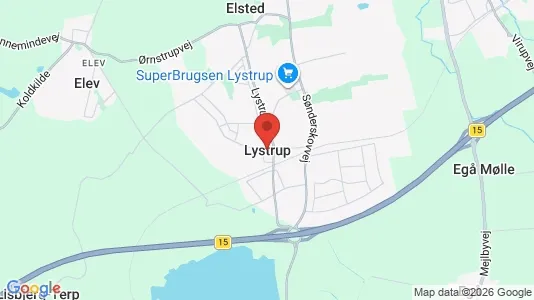 Erhvervslejemål til leje i Lystrup - kort over placeringen