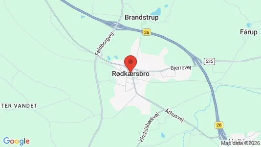 Erhvervslejemål til leje i Rødkærsbro - kort over placeringen