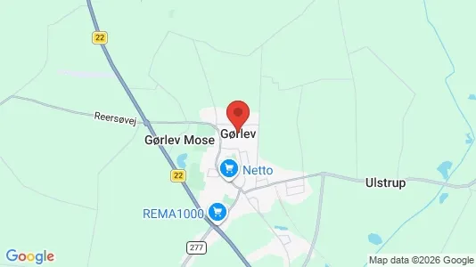 Erhvervslejemål til leje i Gørlev - kort over placeringen