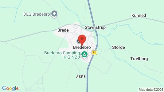 Erhvervslejemål til leje i Bredebro - kort over placeringen