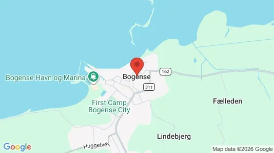 Erhvervslejemål til leje i Bogense - kort over placeringen