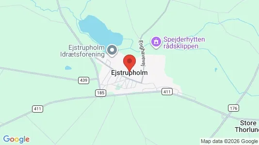 Erhvervslejemål til leje i Ejstrupholm - kort over placeringen