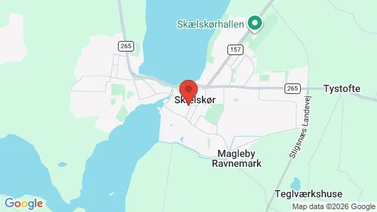Erhvervslejemål til leje i Skælskør - kort over placeringen