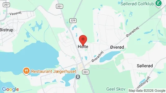 Erhvervslejemål til leje i Holte - kort over placeringen
