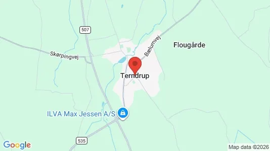 Erhvervslejemål til leje i Terndrup - kort over placeringen