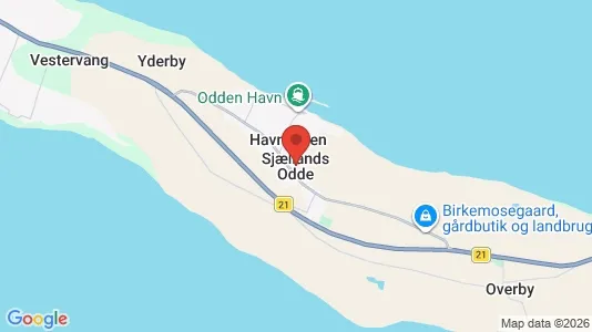 Erhvervslejemål til leje i Sjællands Odde - kort over placeringen