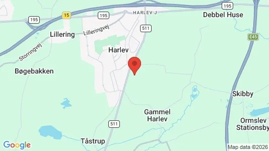 Erhvervslejemål til leje i Harlev J - kort over placeringen