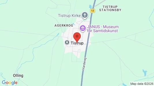 Erhvervslejemål til leje i Tistrup - kort over placeringen