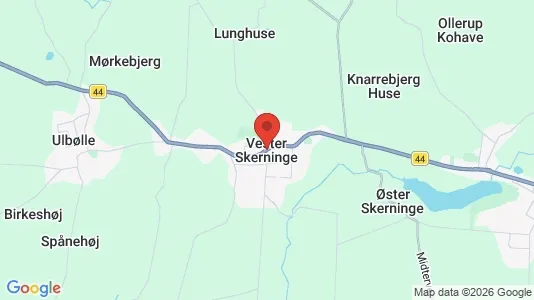 Erhvervslejemål til leje i Vester Skerninge - kort over placeringen