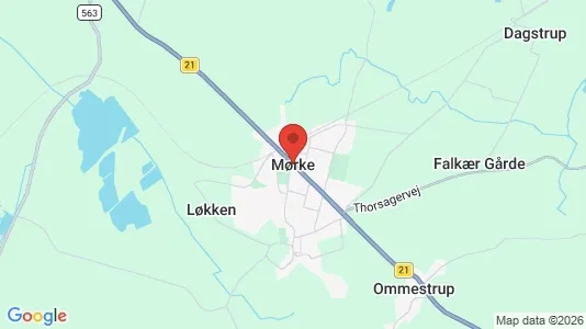 Erhvervslejemål til leje i Mørke - kort over placeringen