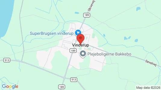 Erhvervslejemål til leje i Vinderup - kort over placeringen