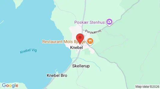 Erhvervslejemål til leje i Knebel - kort over placeringen