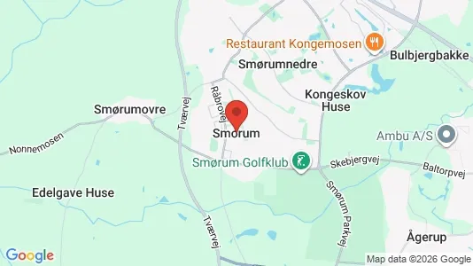 Erhvervslejemål til leje i Smørum - kort over placeringen