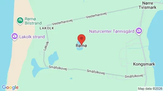 Erhvervslejemål til leje i Rømø - kort over placeringen