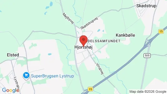 Erhvervslejemål til leje i Hjortshøj - kort over placeringen