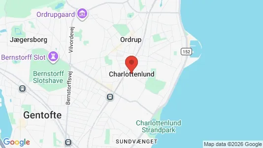 Erhvervslejemål til leje i Charlottenlund - kort over placeringen