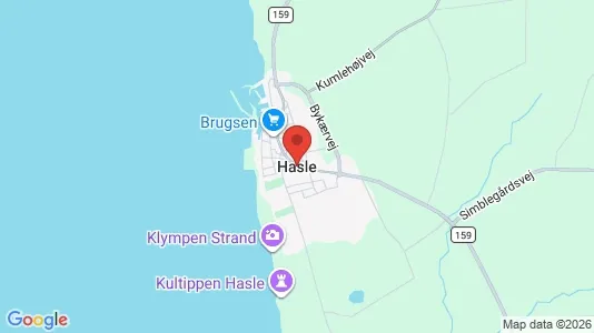 Erhvervslejemål til leje i Hasle - kort over placeringen