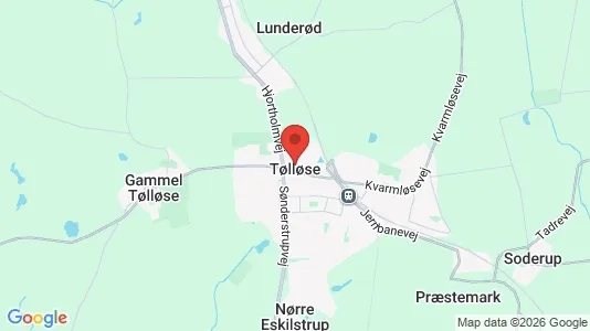 Erhvervslejemål til leje i Tølløse - kort over placeringen