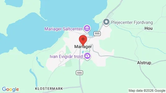 Erhvervslejemål til leje i Mariager - kort over placeringen