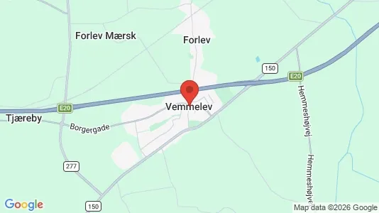 Erhvervslejemål til leje i Vemmelev - kort over placeringen