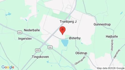 Erhvervslejemål til leje i Tranbjerg J - kort over placeringen
