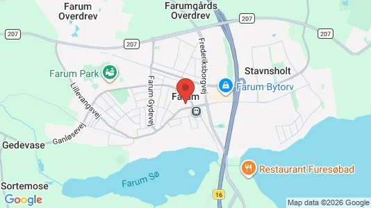 Erhvervslejemål til leje i Farum - kort over placeringen