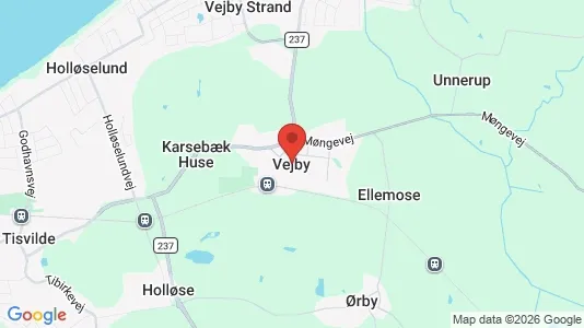 Erhvervslejemål til leje i Vejby - kort over placeringen