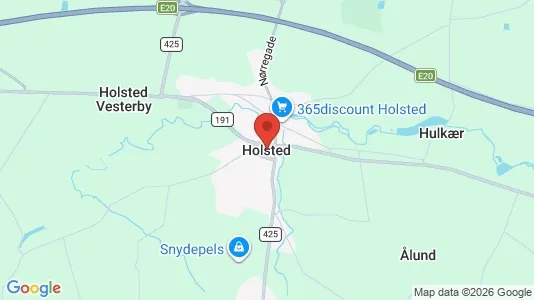 Erhvervslejemål til leje i Holsted - kort over placeringen