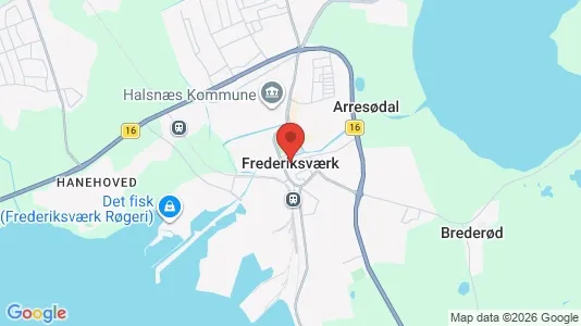 Erhvervslejemål til leje i Frederiksværk - kort over placeringen